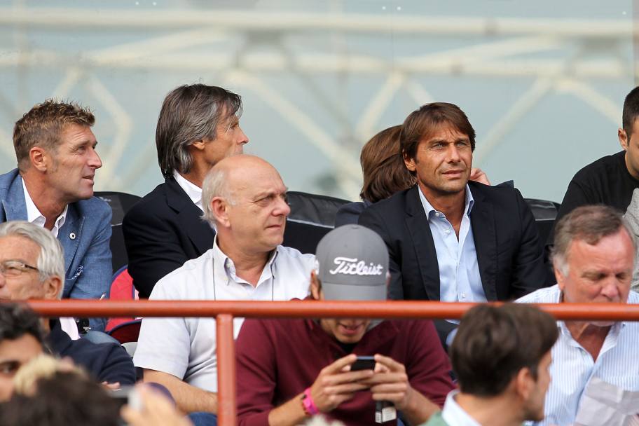 Anche Antonio Conte, C.t. della Nazionale Italiana, segue il match al Ferraris. LaPresse